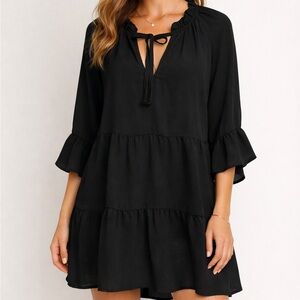 Show Me Your Mumu Women’s Tiered Ruffle Sleeve Dress Medium